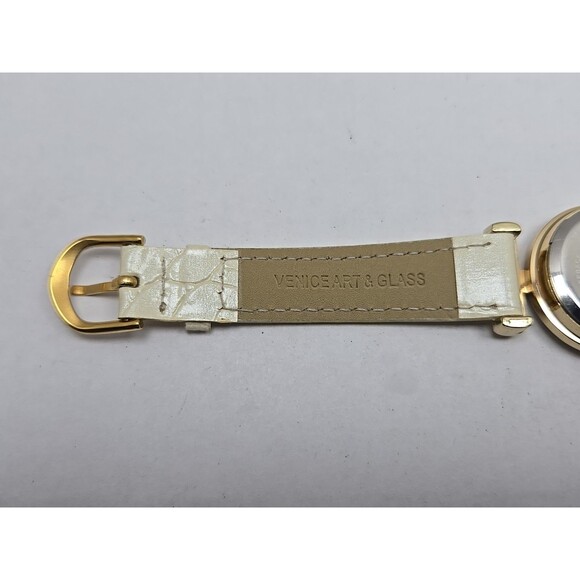 Venice Murano Millefiori Glass Border Womens Quartz Watch Leather New Battery - Picture 10 of 12